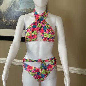 Frankies Bikini - Groovy - S - Bash Wrap Halter Bikini Top & Bash Wrap Halter Bi